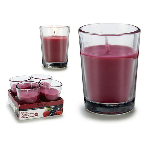 Kerzen-Set Red Berries (4 Stücke) Becher