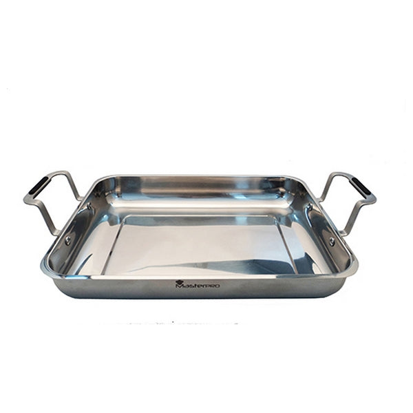 Backform Masterpro Edelstahl Silberfarben (35,4 x 25,6 x 5,6 cm)