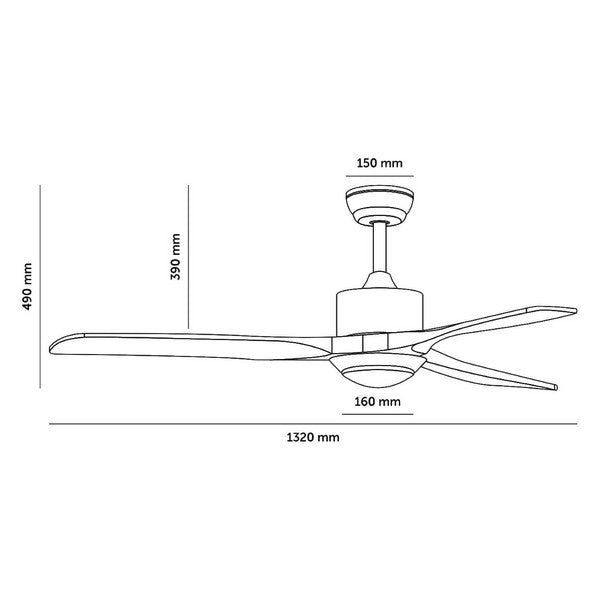 Deckenventilator mit Lampe Ledkia Forest 70W 15 W A++ 1500 Lm