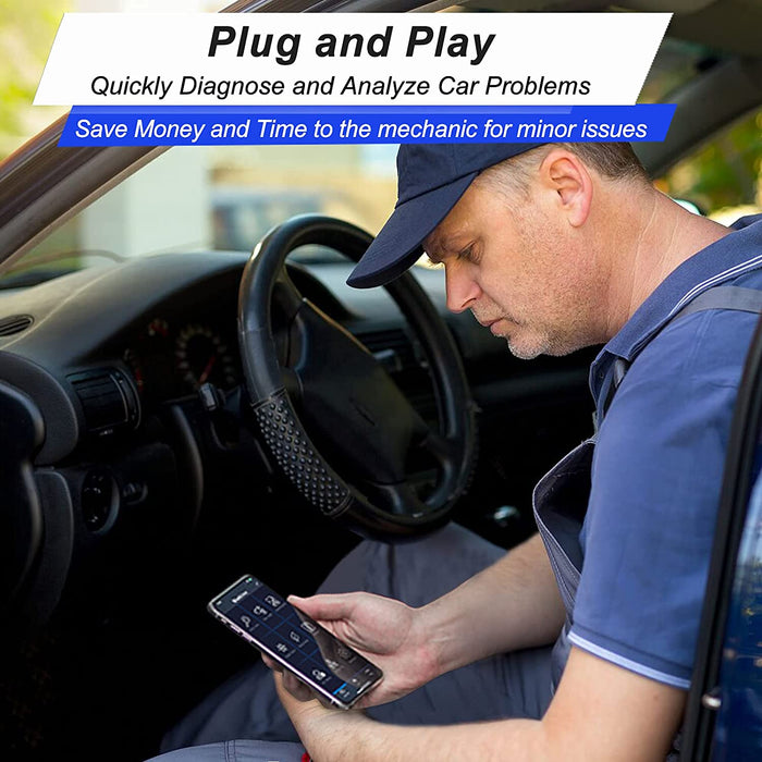 OBD2 Bluetooth Diagnosegerät Scanner Code Leser für Android Windows, Auto Diagnosegerät OBD2 Adapter für Alle OBDII Protokoll Fahrzeuge