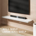 Wandregal, Regal weiß Wand 60cm, Leicht zu montieren Regalbrett 2er-Set, Moderne dekorative Schweberegal für Schlafzimmer, Küche, Büro, Wohnzimmer