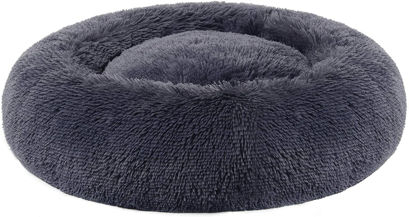 Hundebett, Katzenbett, weicher Plüsch, 50 cm, dunkelgrau