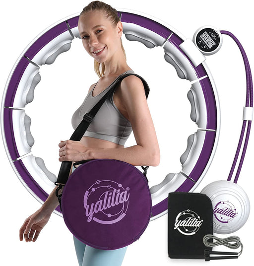 Smart Hula Hoop Reifen Erwachsene - Einstellbare Hoola Hoop Reifen für Gewichtsverlust und Fitness, Smart Fitness Reifen mit Intelligentes Zählen