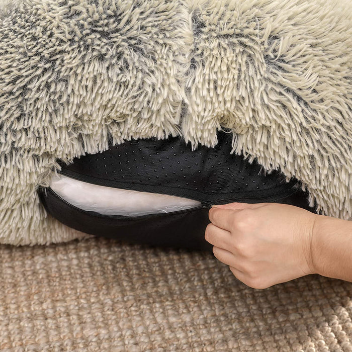 Hundebett, Katzenbett, weicher Plüsch, 60 cm, Khaki